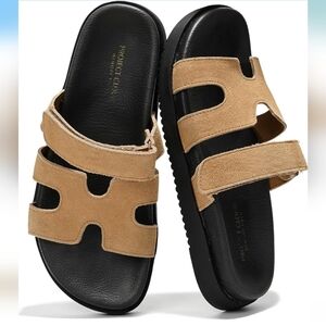NWOT Project Cloud Tan Suede Sandals_10